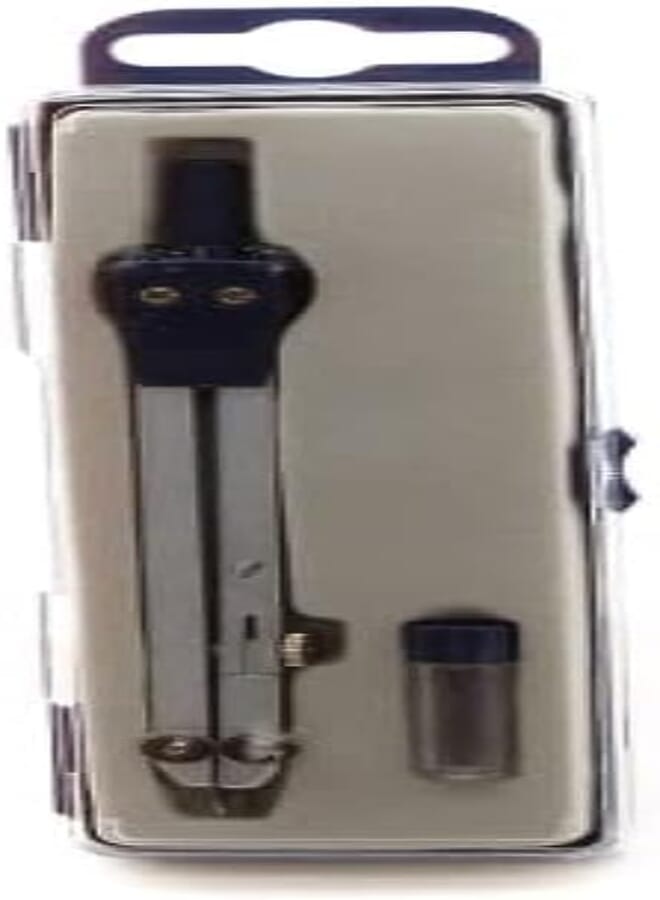 YT-702A Compass With Mechanical Pencil 2.0mm & Pencil Lead Refills- Silver navy